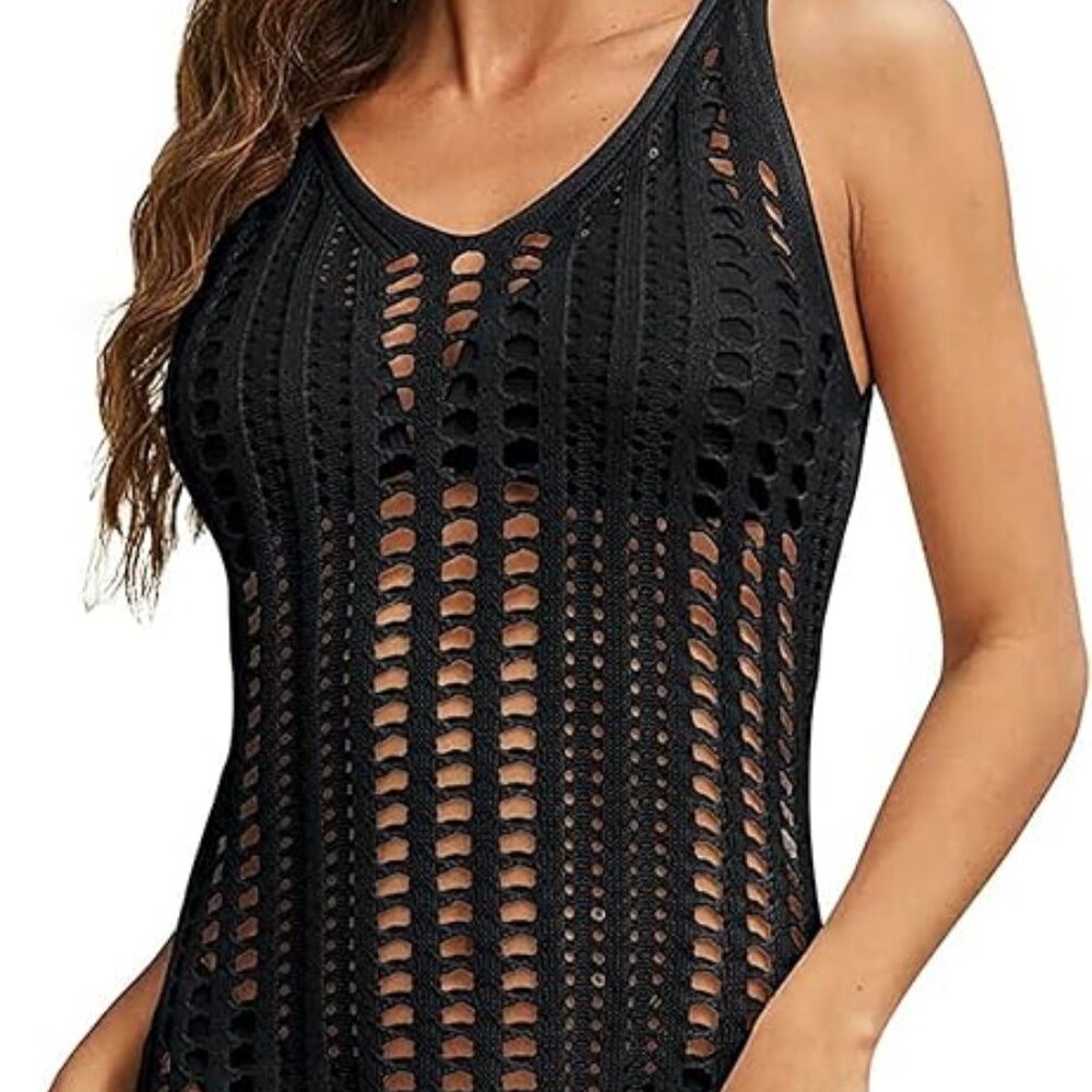 Cover Ups for Swimwear Women Crochet Swimsuit Bikini Bathing Suit Coverups Dress - Picture 2 of 15